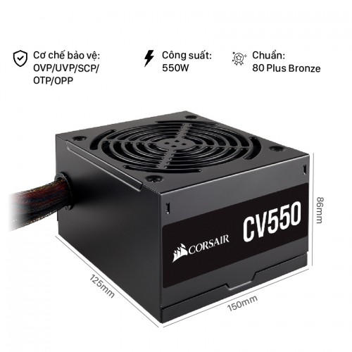 Nguồn Corsair CV450 450W 80PLUS BRONZE